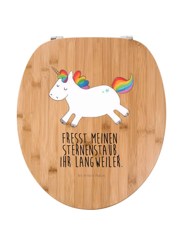 Mr. & Mrs. Panda WC Sitz Einhorn Happy mit Spruch in Braun
