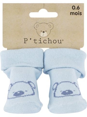 Cotton Prime® Erstlingssöckchen Babysocken mit süssem Tier-Motiv in Hellblau