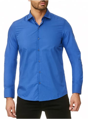 RESLAD Hemd Uni in blau
