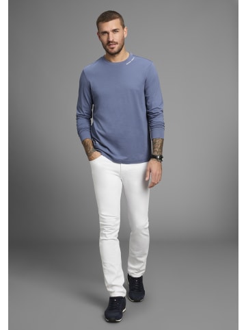 Delmao Rundhalsshirt in jeansblau