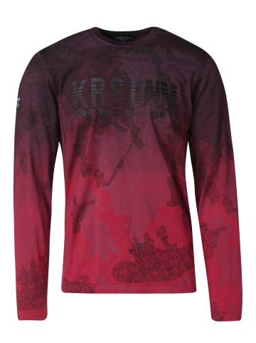 KOROSHI Langarm-t-shirt in rot