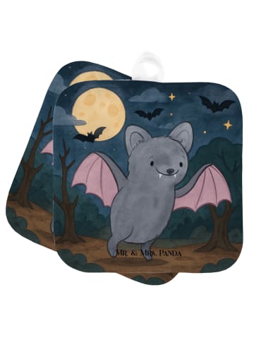 Mr. & Mrs. Panda Topflappen Fledermaus Erschrecken Design ohne S... in Weiß