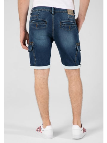 Timezone Cargo Jeans Shorts Kurze Bermuda Hose in Blau