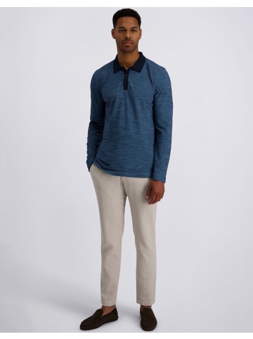 Pierre Cardin Langarm-Poloshirt in Blue Heaven