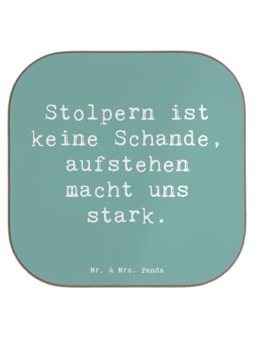 Mr. & Mrs. Panda Tischuntersetzer Spruch Aus Fehlern lernen mit ... in Meeresbrise