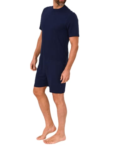 NORMANN Pflegeoverall kurzarm Reißverschluss Rücken - 88507 in blau