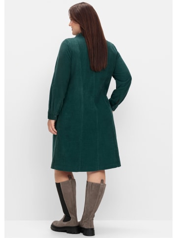 sheego Hemdblusenkleid in tiefgrün