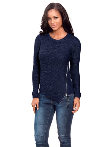 Heine Rundhals-Pullover in blau