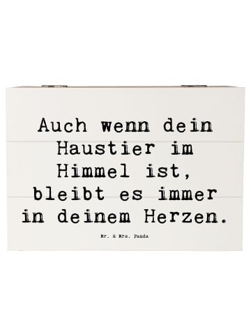 Mr. & Mrs. Panda Holzkiste Spruch Trauerbewältigung Haustierverl... in Weiß