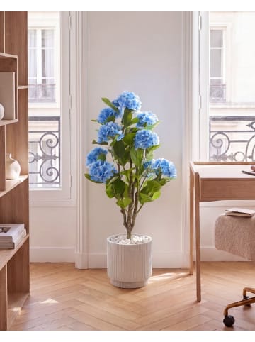 Beliani Kunstpflanze HORTENSIUM in Blau/Grün - (W) 50 x (H) 90 x (L) 50 cm