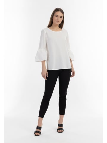 RISA Damen Baumwollbluse in Wollweiss