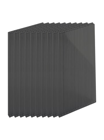 relaxdays 10 x Doppelstegplatten in Anthrazit - 4 mm