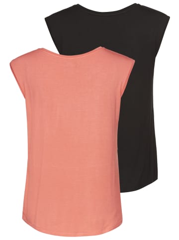 Laura Scott Trägertop in schwarz-Coral