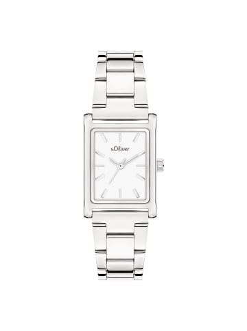 s.Oliver Armbanduhr Line Time in silber