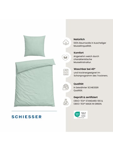 Schiesser Musselin-Bettwäsche-Set Molly in Hellgrün