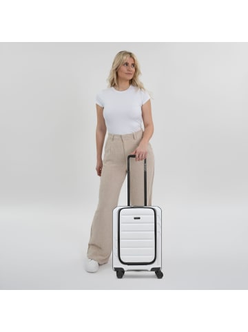 Redolz Essentials 17 4-Rollen Kabinentrolley 55 cm Soft-Pocket Laptopfach in white