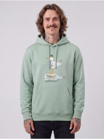 wat? Apparel Sweatshirt Möwe mit Hut in Aloe