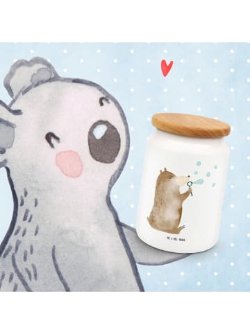 Mr. & Mrs. Panda Lebensmittelbehälter Bär Seifenblasen ohne Spruch in Weiß