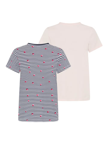 Kangaroos T-Shirt in Marine gestreift+rose