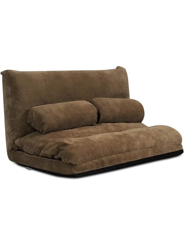 COSTWAY Schlafsofa in Braun
