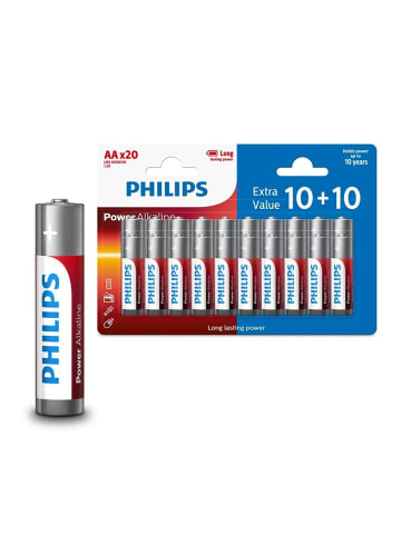 Philips Philips Batterie AA Alkaline 10 + 10 Stück LR6P20BP/10