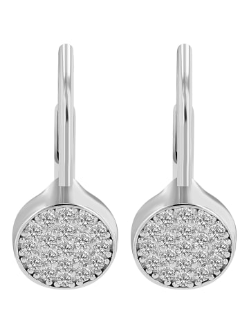 Adeliás Damen Anhänger – Herzanhänger aus 925 Silber mit Zirkonia in silber