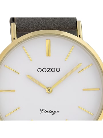 Oozoo Analog-Armbanduhr Oozoo Vintage Series dunkelgrau groß (ca. 40mm)