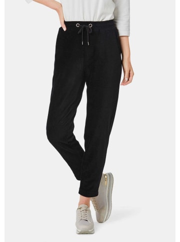 GOLDNER Kurzgröße:  Cordhose Lässige Casualhose SARA mit Tunnelzug in schwarz