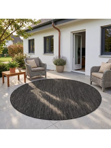 Teppich Boss In- & Outdoor Teppich Mira 1450, rund - Schwarz