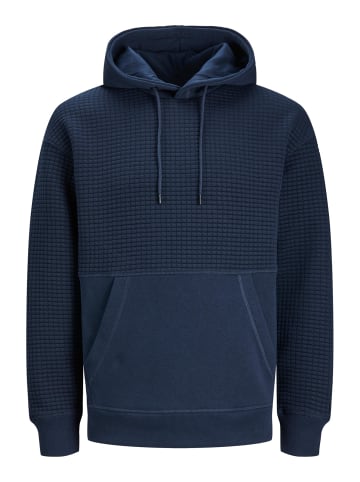 Jack & Jones Struktur Hoodie Kapuzen Pullover JCOBLACK in Navy