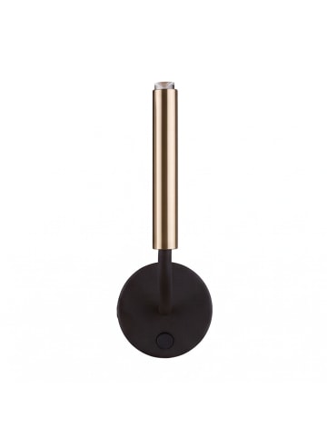 Licht-Erlebnisse Wandlampe (B)10 x (H)31 cm in Schwarz Messing