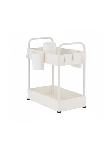 relaxdays Unter Waschbecken Regal in Weiß - (B)22 x (H)42,5 x (T)40 cm