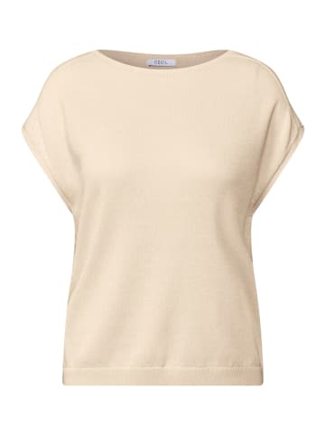 Cecil Leinen-Look Strickpullover in Beige