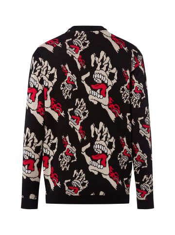 Santa Cruz Pullover Bone Hands in schwarz rot - 0001