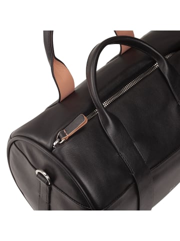 DuDu Handtasche Leder 25 cm in black rose