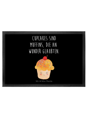 Mr. & Mrs. Panda Schmutzfangmatte Cupcake mit Spruch in Schwarz
