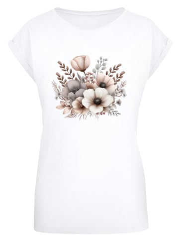 F4NT4STIC T-Shirt Blumenstrauß Boho in weiß