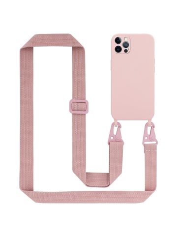 cadorabo Handykette für Apple iPhone 12 / 12 PRO Hülle in LIQUID PINK