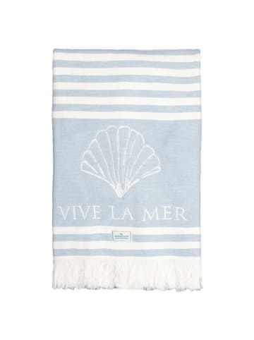 Greengate Handtuch VIVE LA MER PALE BLUE Blau Duschtuch 140x70