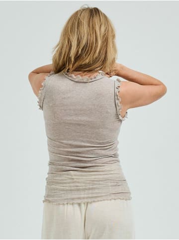 Seamless Basic Top Flounce in Desert Melange