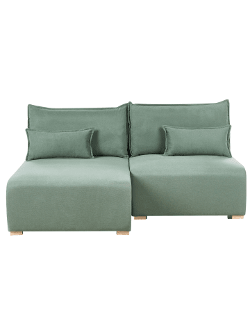 Beliani Modulsofa NERBO in Grün/Braun - (W) 200 x (H) 97 x (L) 154 cm