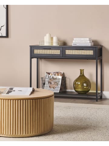 Beliani Konsolentisch OPOCO in Schwarz/Beige - (W) 100 x (H) 75 x (L) 30 cm