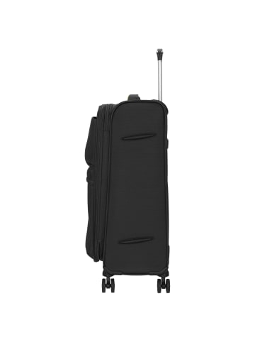 D&N Travel Line 6704 - 4-Rollen-Trolley M 65 cm erw. in schwarz