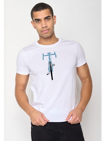GreenBomb T-Shirt Bike Front Stamp in Weiß