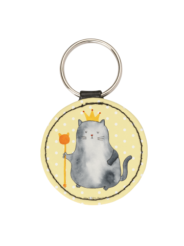 Mr. & Mrs. Panda Anhänger Katze König ohne Spruch in Gelb Pastell