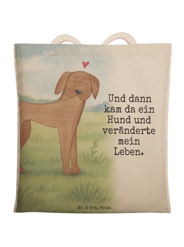 Mr. & Mrs. Panda Einkaufstasche Hund Dogge Design mit Spruch in Weiß