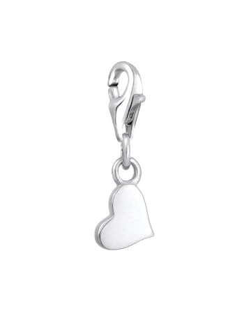 Nenalina Charm 925 Sterling Silber Herz in Silber