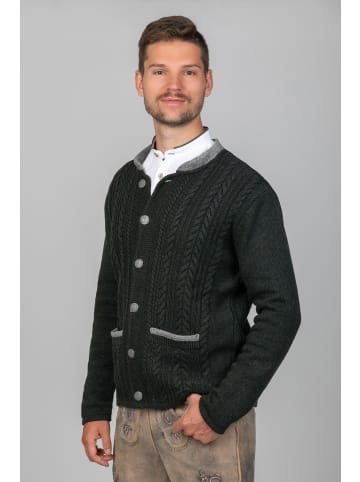Edelnice Trachten Strickjacke Jakob Dunkelanthrazit in grau