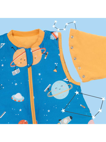 Schlummersack Babyschlafsack, 1.0 TOG in Blau-Gelb