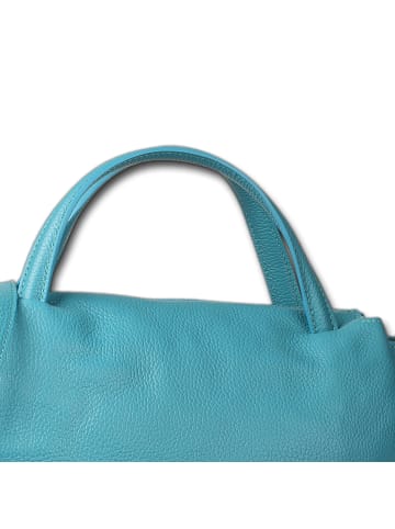 Toscanto Leder Handtasche Toscanto Tasche türkis ca. 36cm